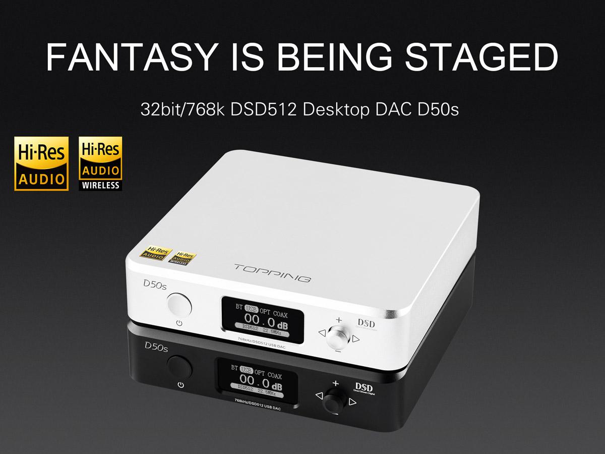 DAC Topping D50s  2xES9038Q2M 32bit DSD512 Bluetooth