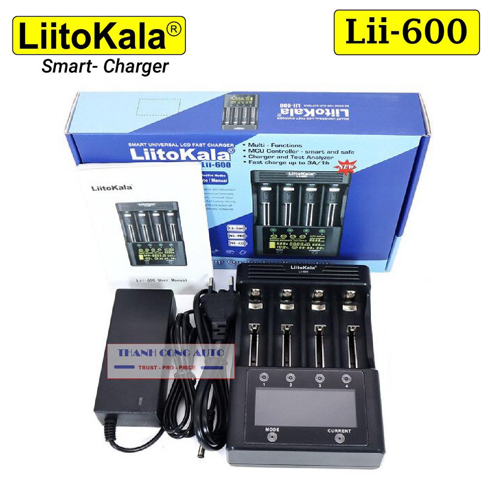 Bộ Sạc Pin siêu nhanh Liitokala Lii-600 sạc thông minh