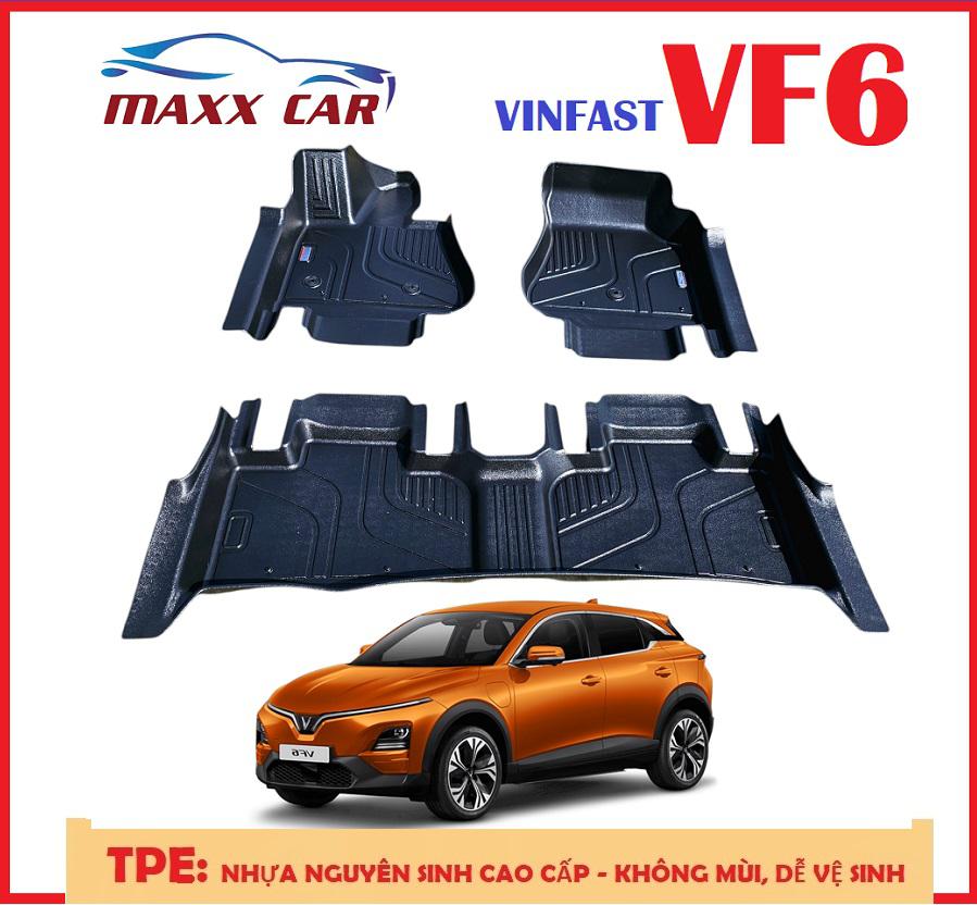 VF6 - Thảm lót sàn MAXXCAR cho xe Vinfast VF6 nhựa TPE đúc nguyên khối 5D tràn viền cao cấp.