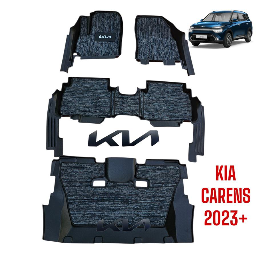 KIA CARENS 2023+ -Thảm lót sàn MAXXCAR cho xe KIA CARENS nhựa TPE NGUYÊN SINH đúc 5D tràn viền +Rối logo