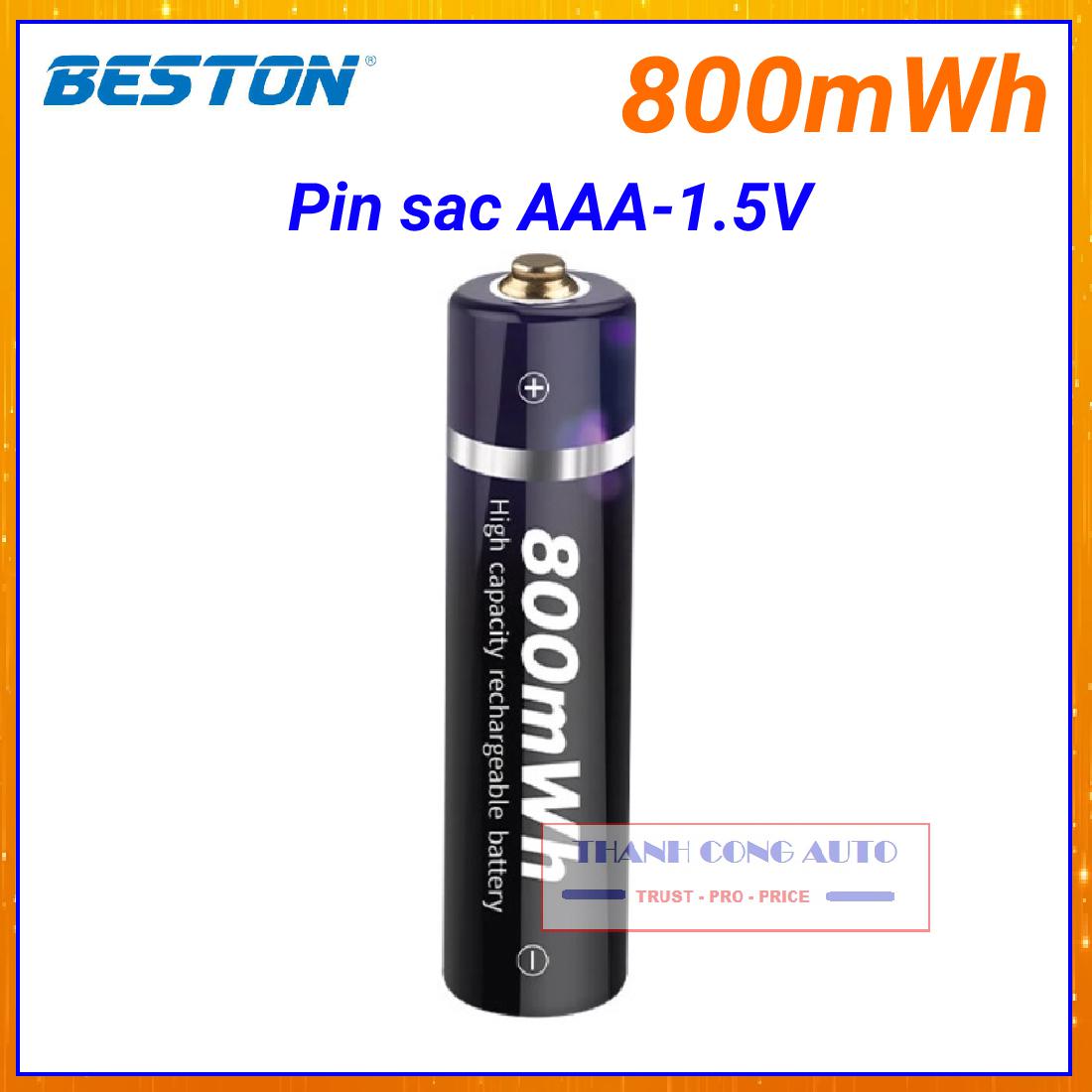 Pin sạc Lithium 1,5V- AAA chính hãng Beston 800mWh cao cấp