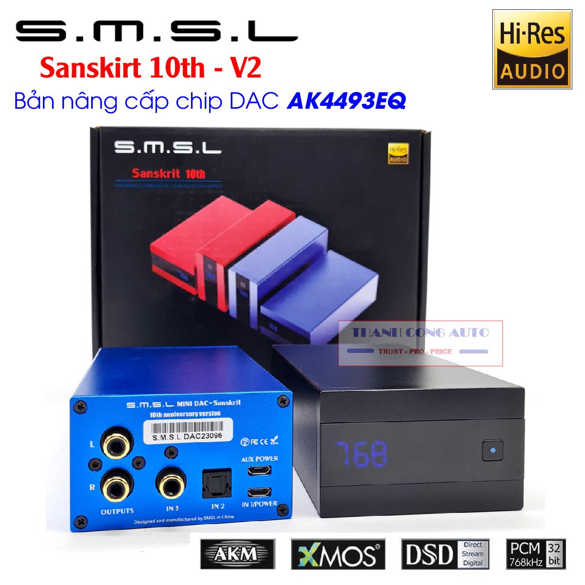SMSL Sanskrit 10th MKII ( V2) HiFi Digital USB ( Bản nâng cấp chip DAC AK4493)