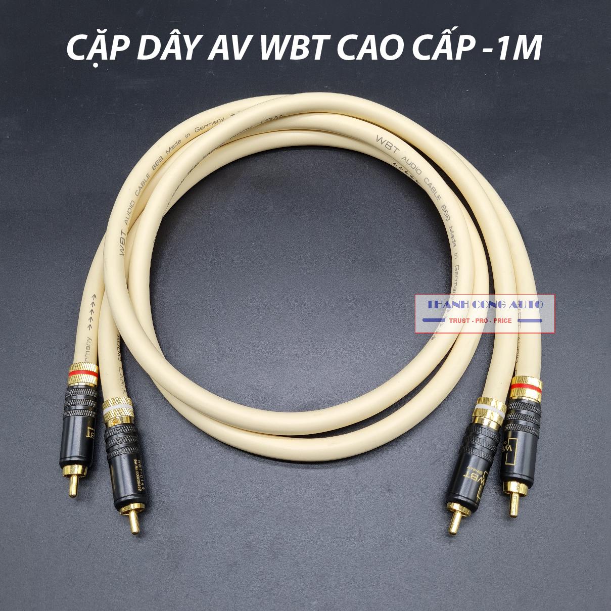 01 cặp dây tín hiệu âm thanh WBT - 888 cao cấp của Đức Dây AV / RCA dài 1M