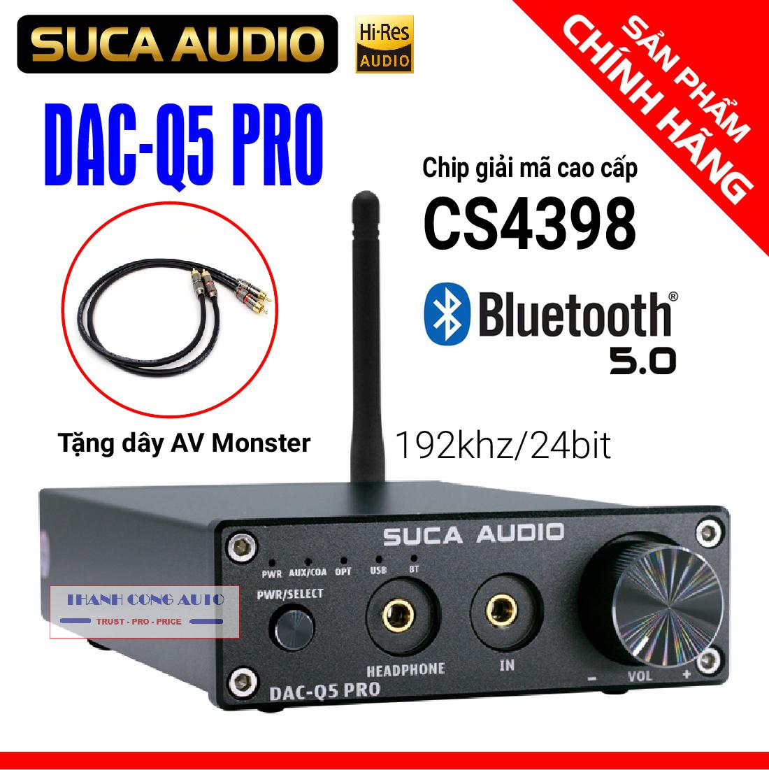 Bộ giải Mã âm Thanh DAC Suca Q5 Pro V2 Bluetooth 5.0